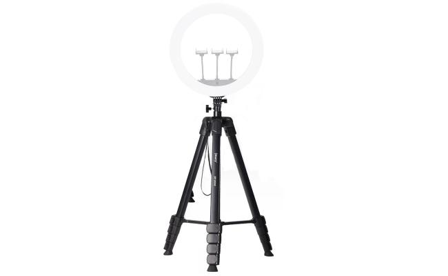 Jmary KP-2208 Multi-Functional Aluminum Tripod for Cameras & Mobile Phone - Black